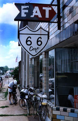 The 66 Cafe still lives in
            Cuba, Mo.