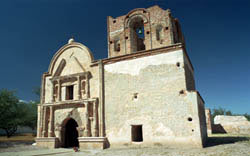 The front of the Tumacacori Mission.